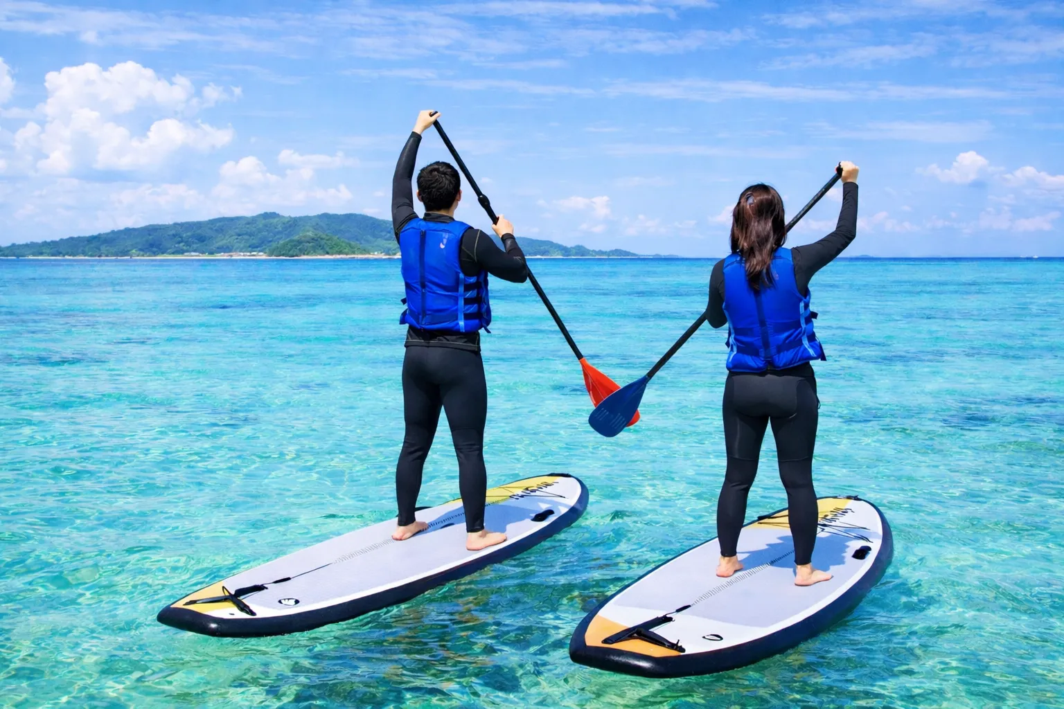 沖縄県多良間島でSUP体験
